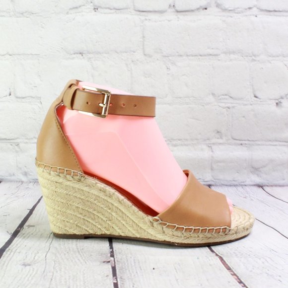 Vince Camuto Shoes - Vince Camuto VC Leera Brown Leather Espadrille Sandals Size 6.5 M